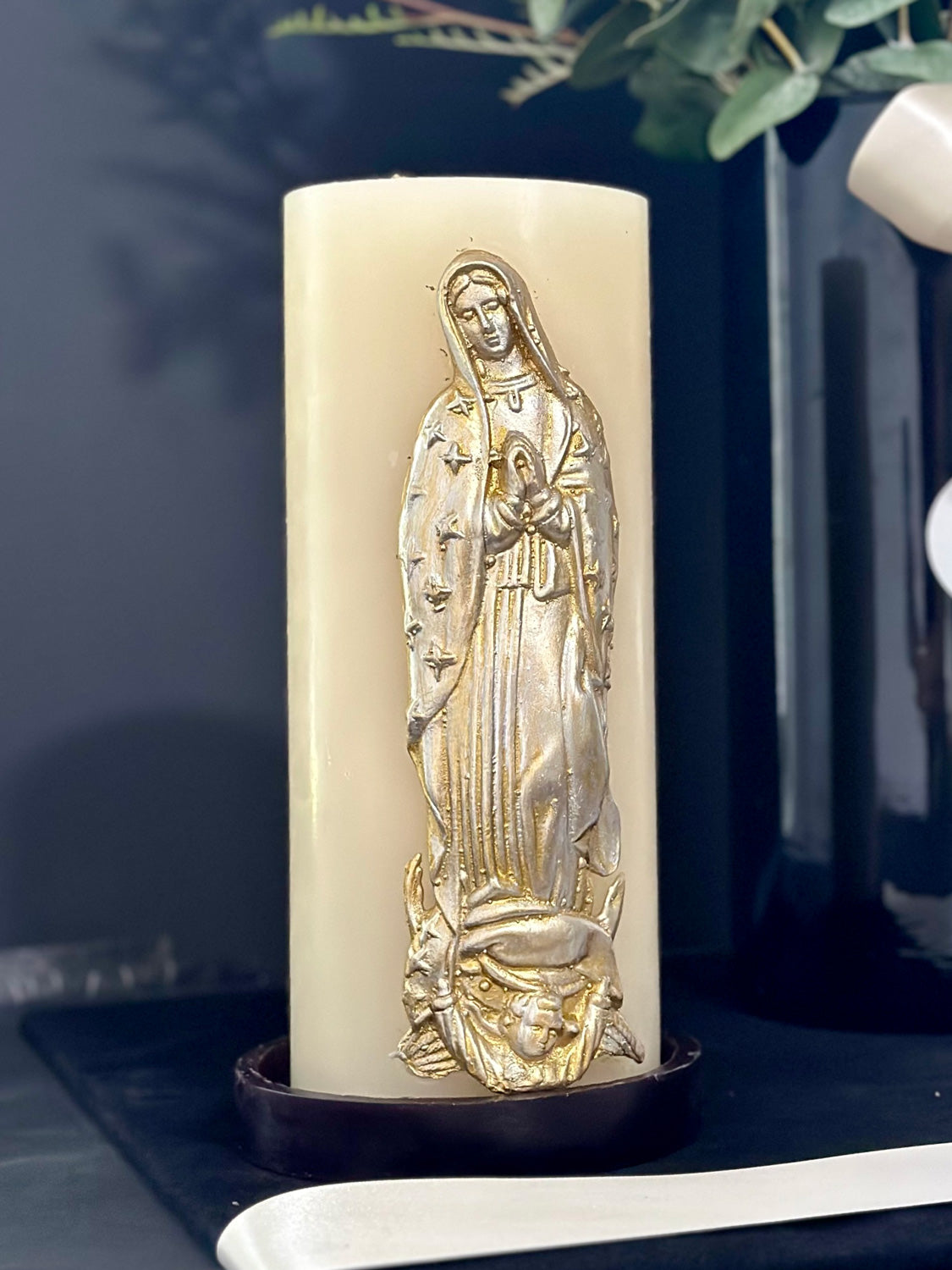 Cirio Virgen de Guadalupe 10 x 25cm